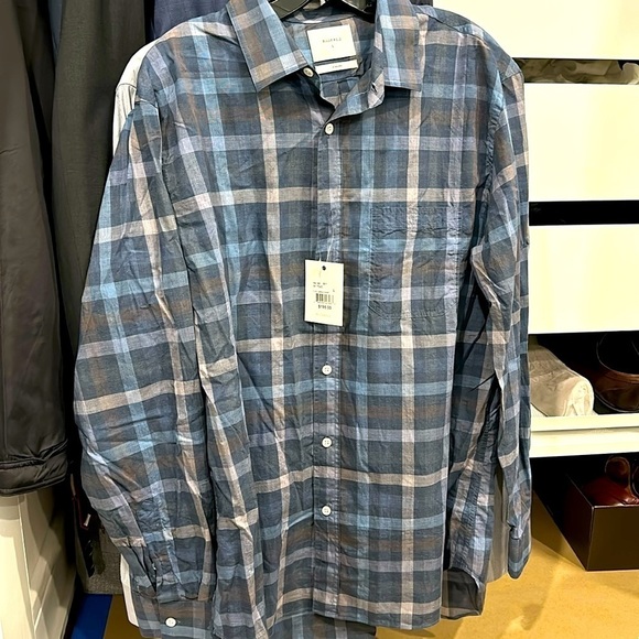 Billy Reid Other - NWT Billy Reid Men's Standard Fit Button Down Tuscumbia Shirt,Navy Plaid,Size L